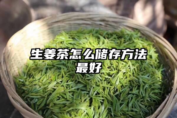 生姜茶怎么储存方法最好