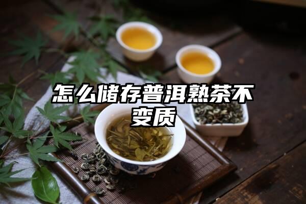 怎么储存普洱熟茶不变质