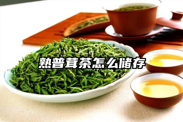 熟普茸茶怎么储存