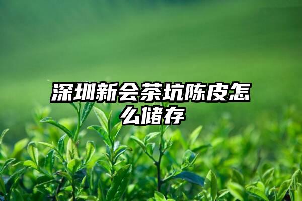 深圳新会茶坑陈皮怎么储存