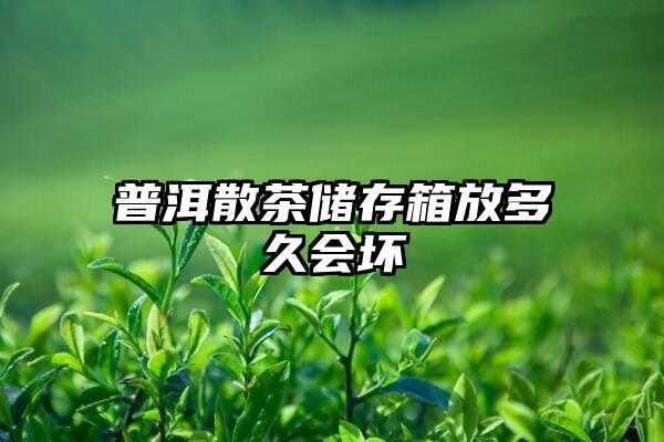 普洱散茶储存箱放多久会坏