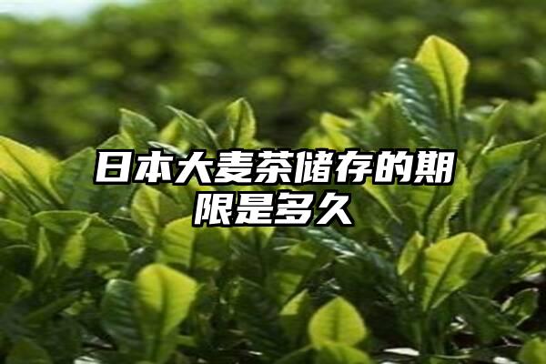 日本大麦茶储存的期限是多久