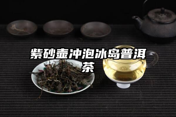 紫砂壶冲泡冰岛普洱茶