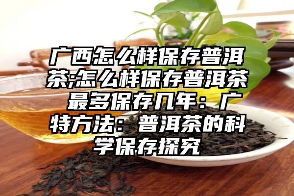 广西怎么样保存普洱茶;怎么样保存普洱茶 最多保存几年：广特方法：普洱茶的科学保存探究