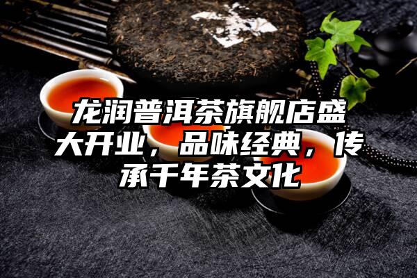 龙润普洱茶旗舰店盛大开业，品味经典，传承千年茶文化