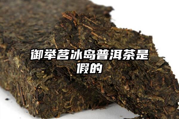 御举茗冰岛普洱茶是假的