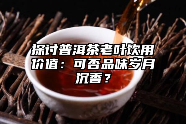 探讨普洱茶老叶饮用价值：可否品味岁月沉香？