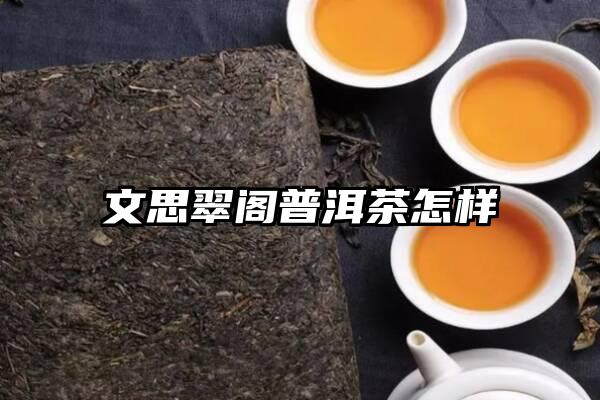 文思翠阁普洱茶怎样